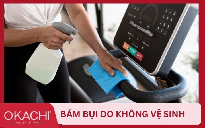 Máy chạy bộ bị bám bụi lâu ngày không vệ sinh cũng có thể bị rò điện