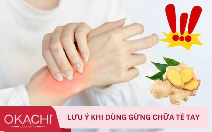 Những lưu ý khi dùng gừng chữa tê tay