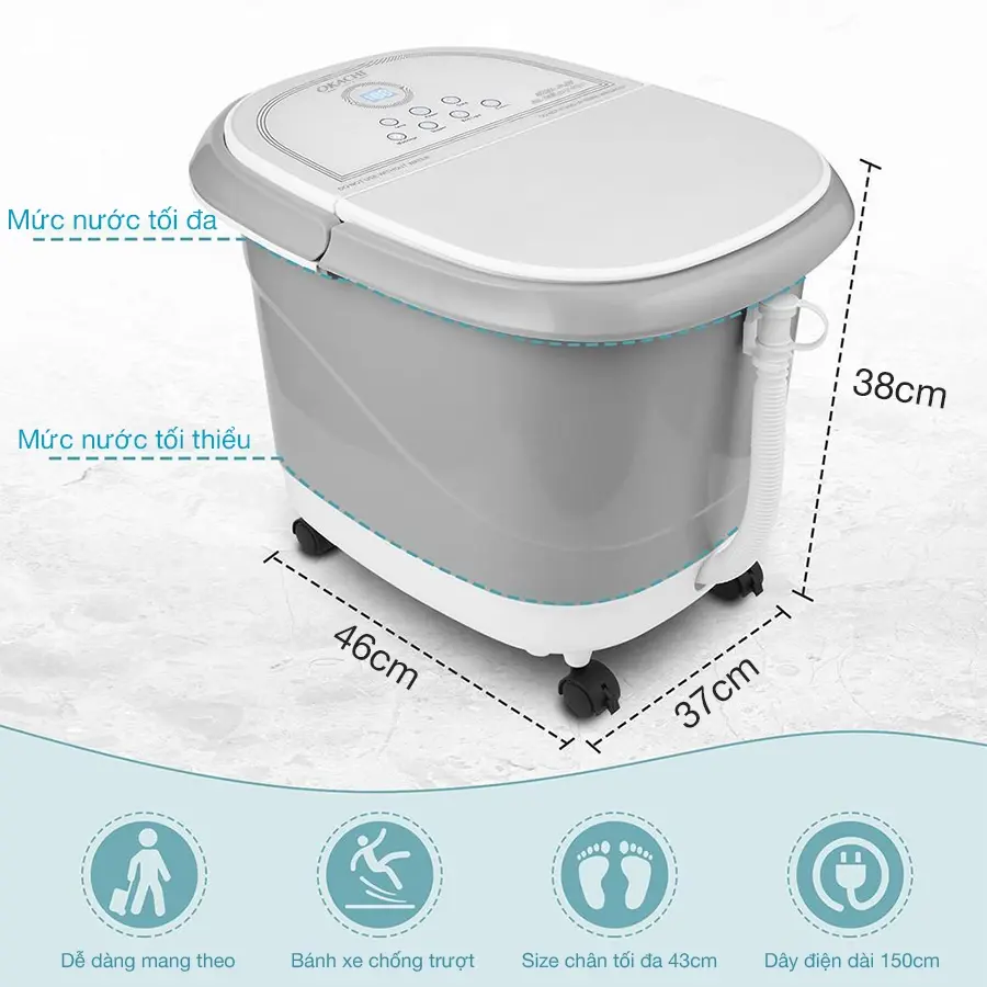 Bồn ngâm chân OKACHI JP-250