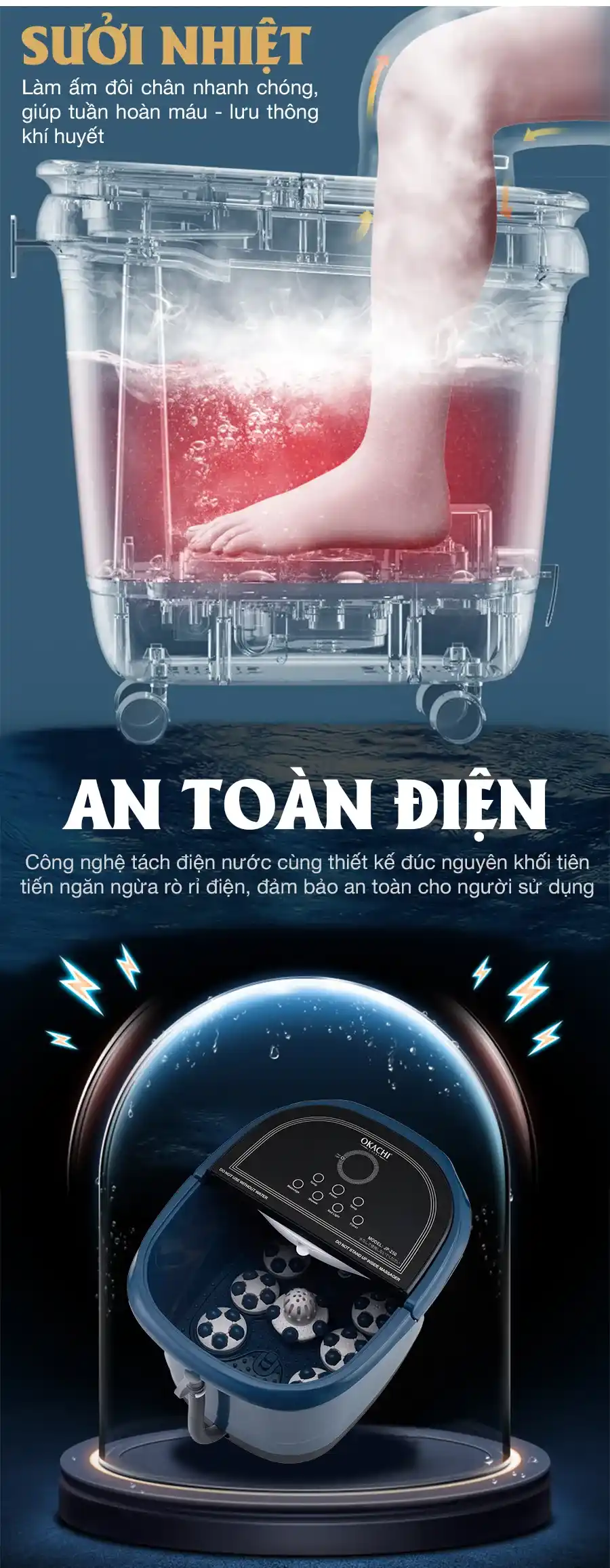 Bồn ngâm chân OKACHI JP-300