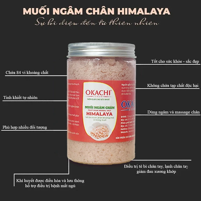Muối ngâm chân Himalaya