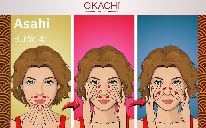 Bước 4: Thực hiện với vùng xung quanh môi