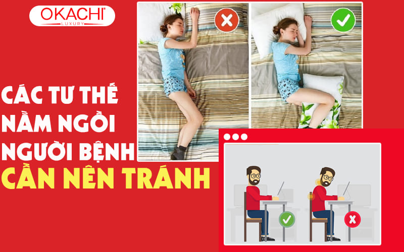 Các tư thế nằm, ngồi người bệnh cần nên tránh