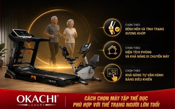 cách chọn máy tập thể dục phù hợp với thể trạng người lớn tuổi