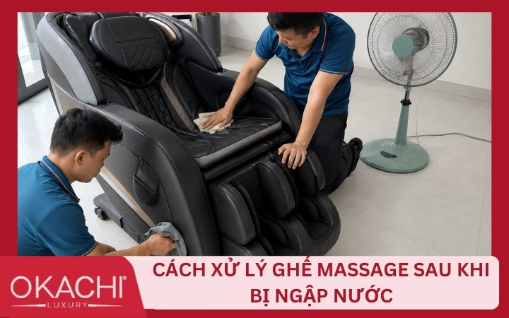 cách xử lý ghê massage sau khi bị ngập nước