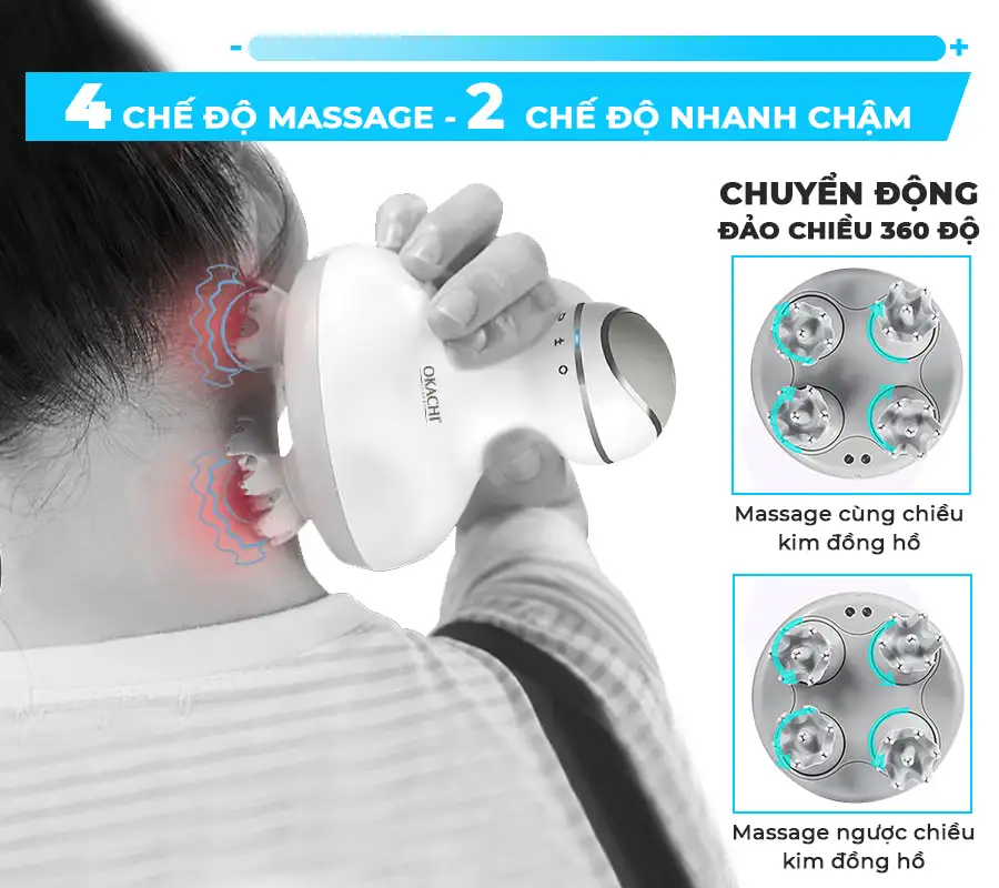 Máy massage đầu cầm tay OKACHI LUXURY JP-M210