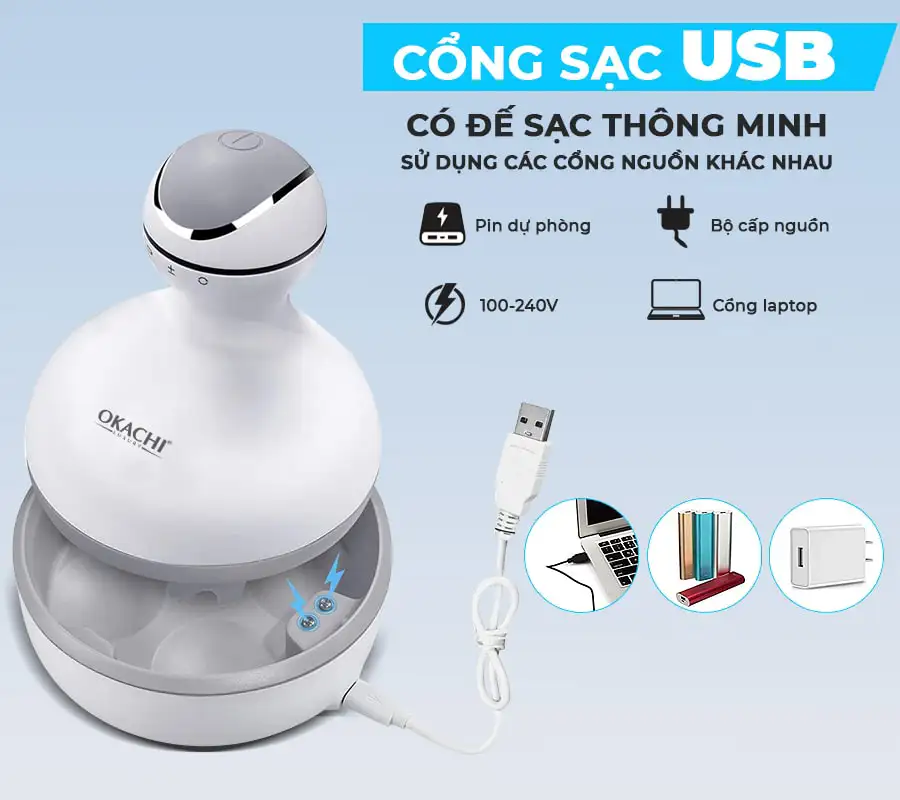 Máy massage đầu cầm tay OKACHI LUXURY JP-M210