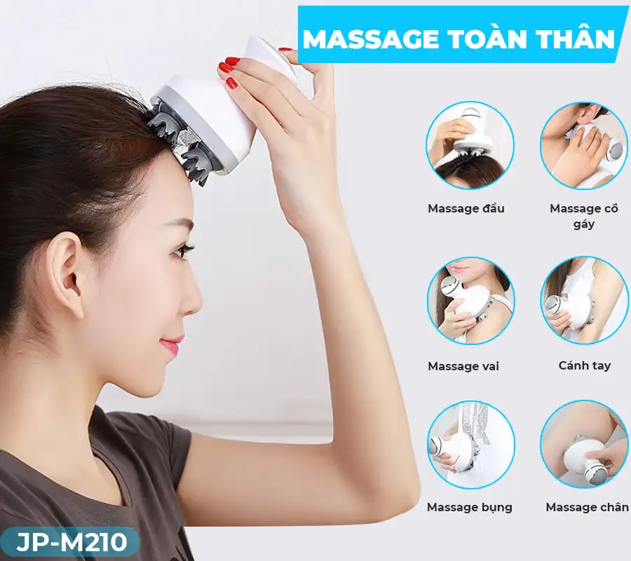 Máy massage đầu cầm tay OKACHI LUXURY JP-M210