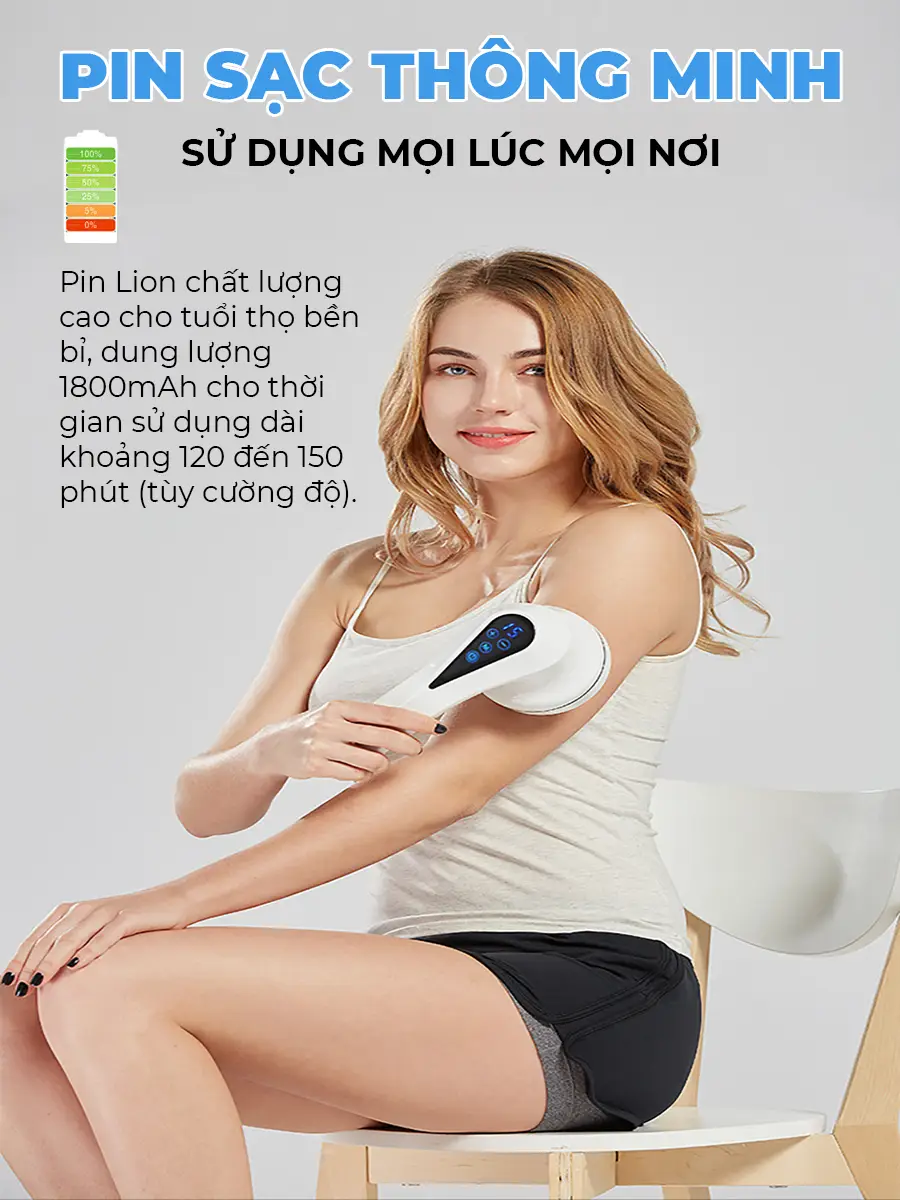 Máy massage cầm tay pin sạc OKACHI JP-519E