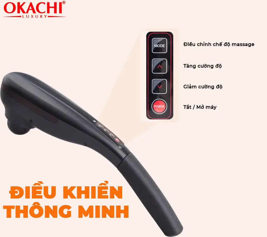 Máy massage cầm tay hồng ngoại OKACHI LUXURY JP-M610