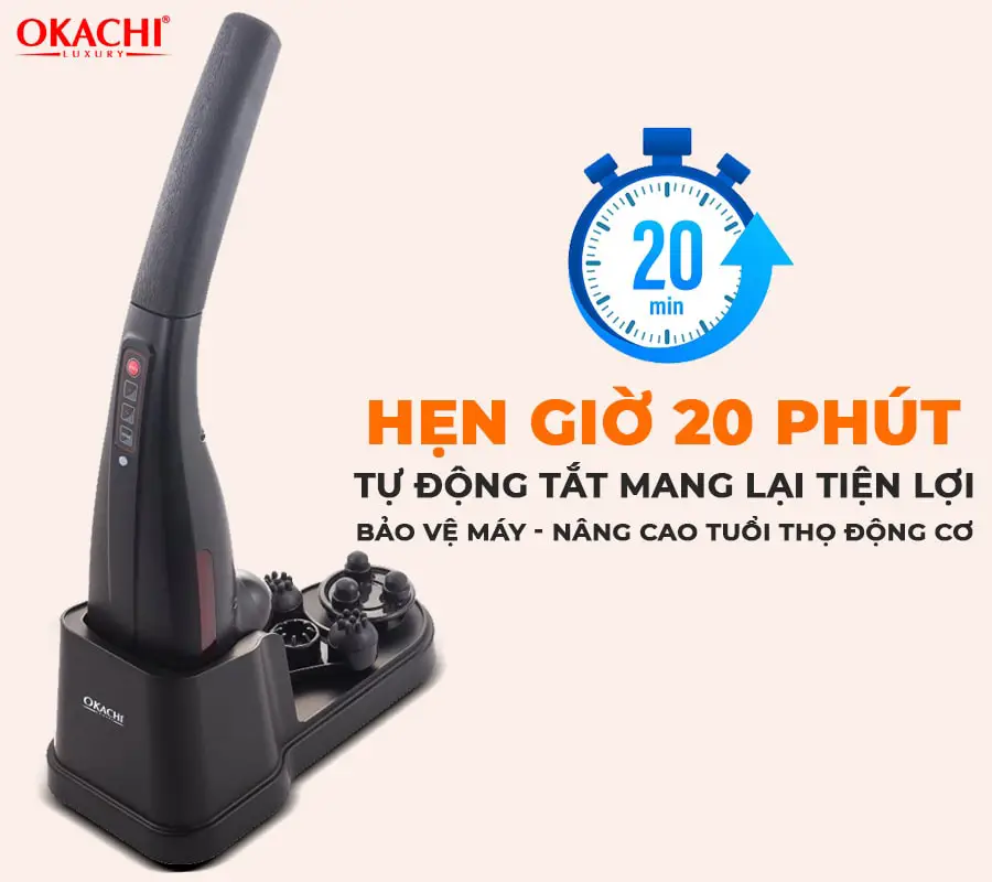 Máy massage cầm tay hồng ngoại OKACHI LUXURY JP-M610