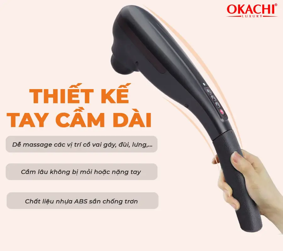Máy massage cầm tay hồng ngoại OKACHI LUXURY JP-M610