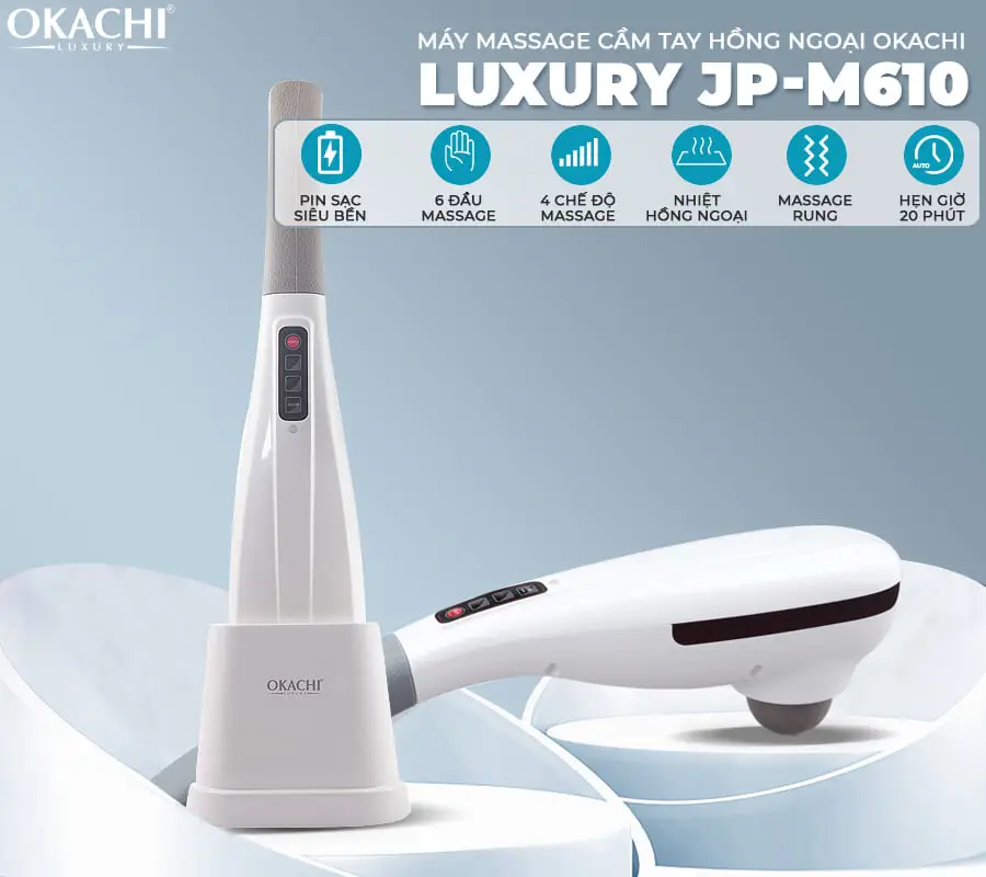 Máy massage cầm tay hồng ngoại OKACHI LUXURY JP-M610