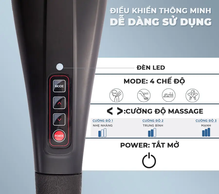 Máy massage cầm tay hồng ngoại OKACHI LUXURY JP-M610