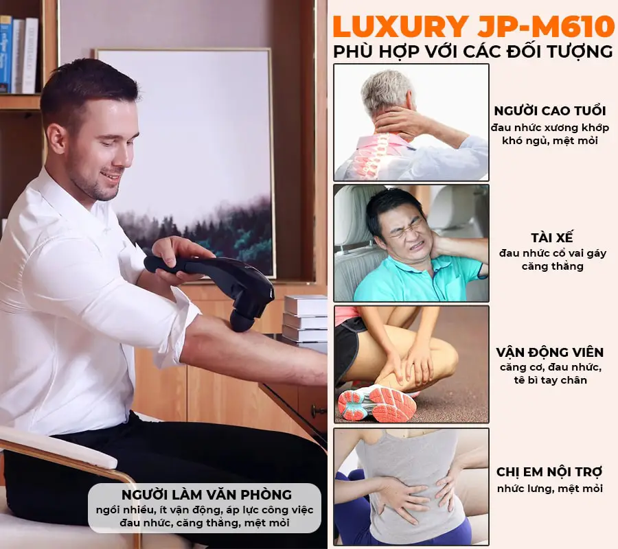 Máy massage cầm tay hồng ngoại OKACHI LUXURY JP-M610