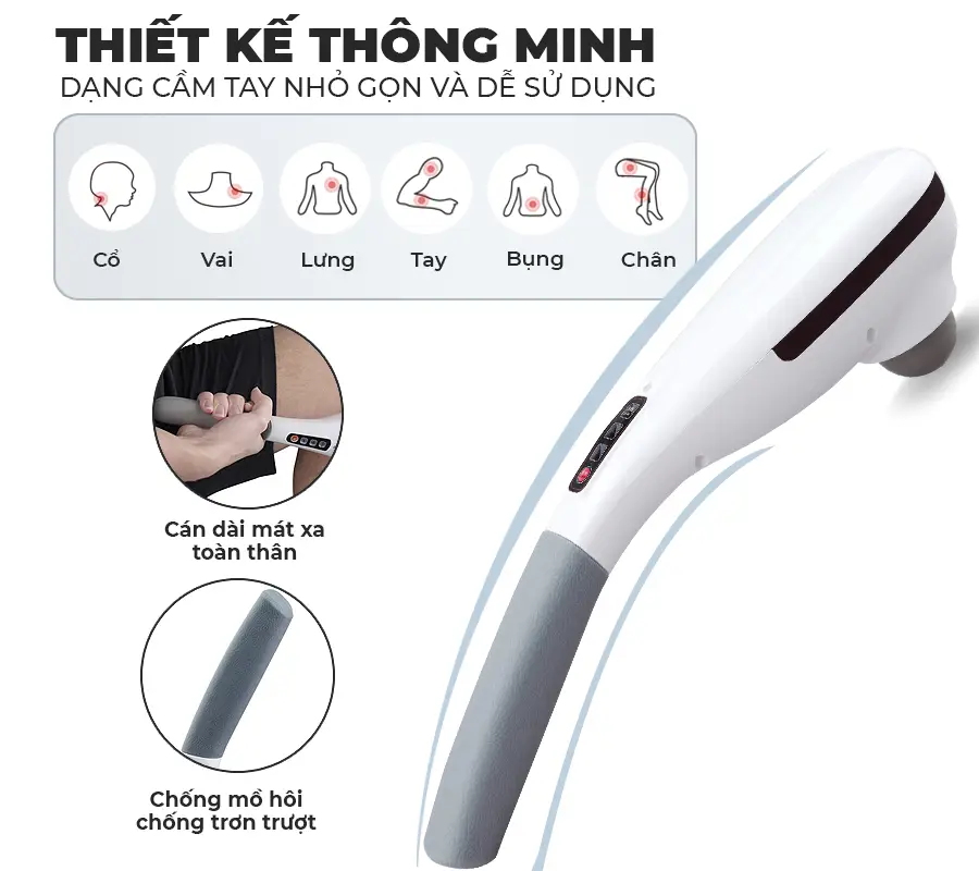 Máy massage cầm tay hồng ngoại OKACHI LUXURY JP-M610