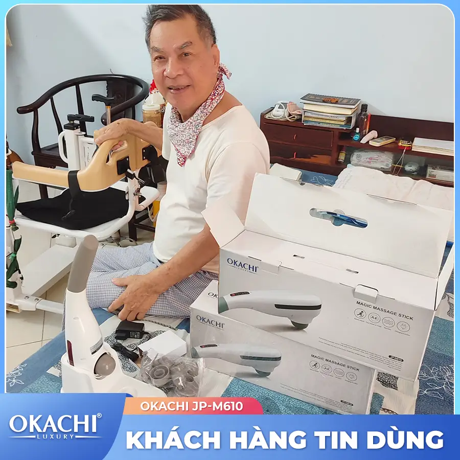Máy massage cầm tay hồng ngoại OKACHI LUXURY JP-M610