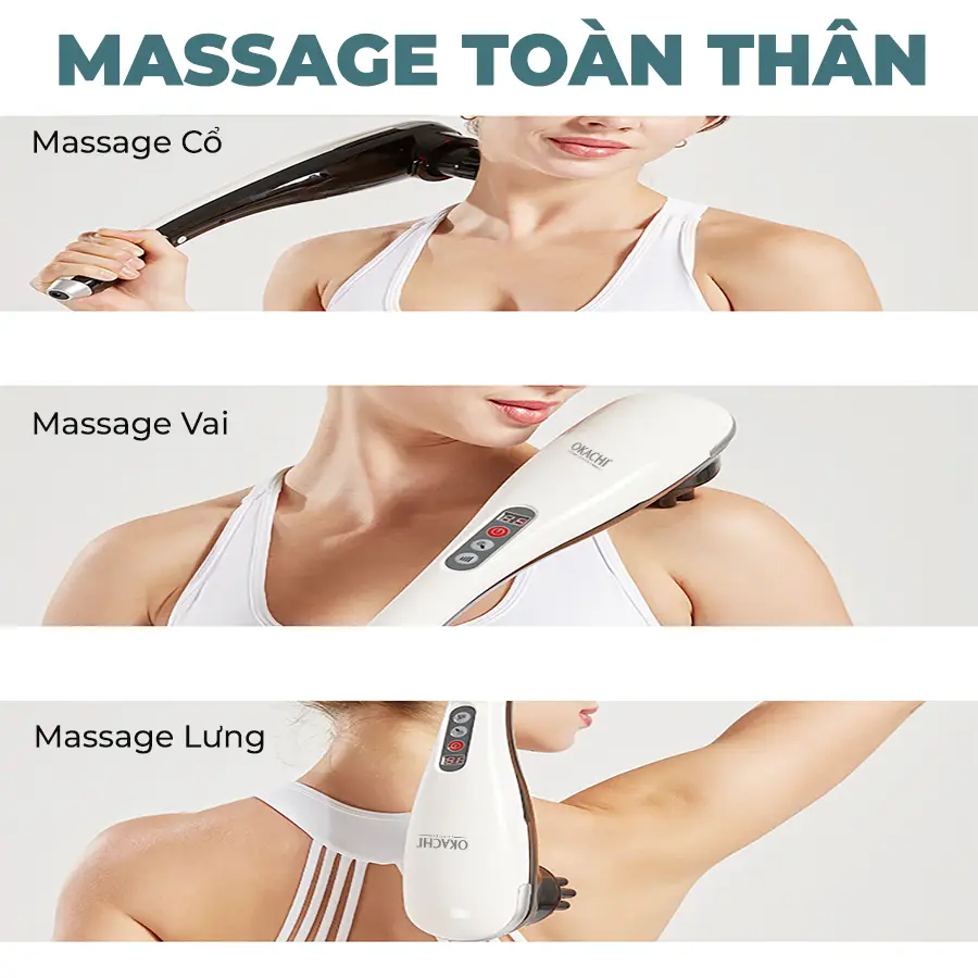 Máy massage cầm tay pin sạc OKACHI JP-650E