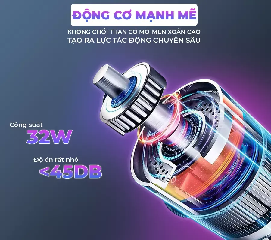 Súng massage cầm tay có đầu nóng OKACHI JP-G3 (trắng)