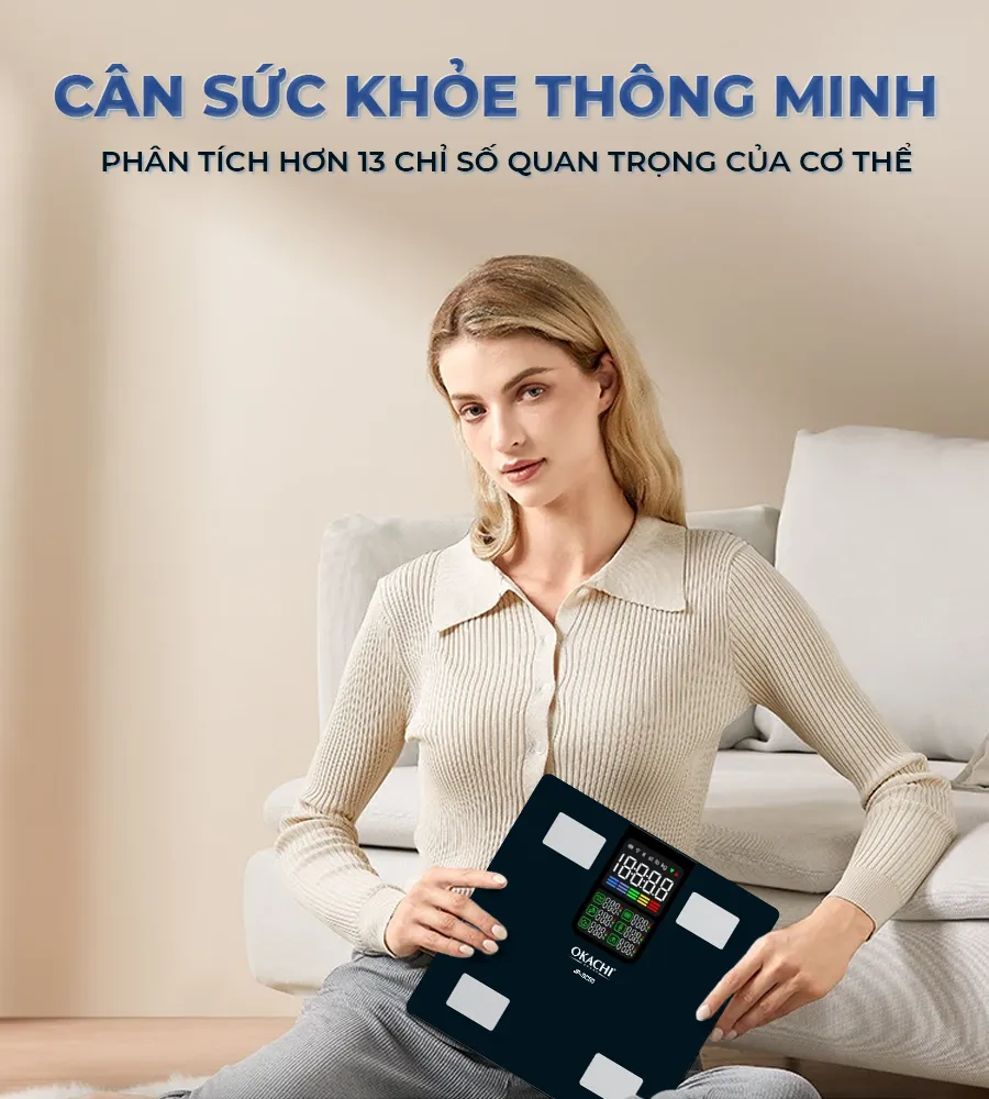 Cân sức khỏe và phân tích cơ thể OKACHI JP-SC50
