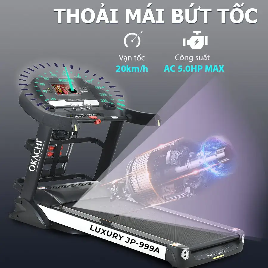 máy chạy bộ tại nhà đa năngOKACHI LUXURY JP-999A
