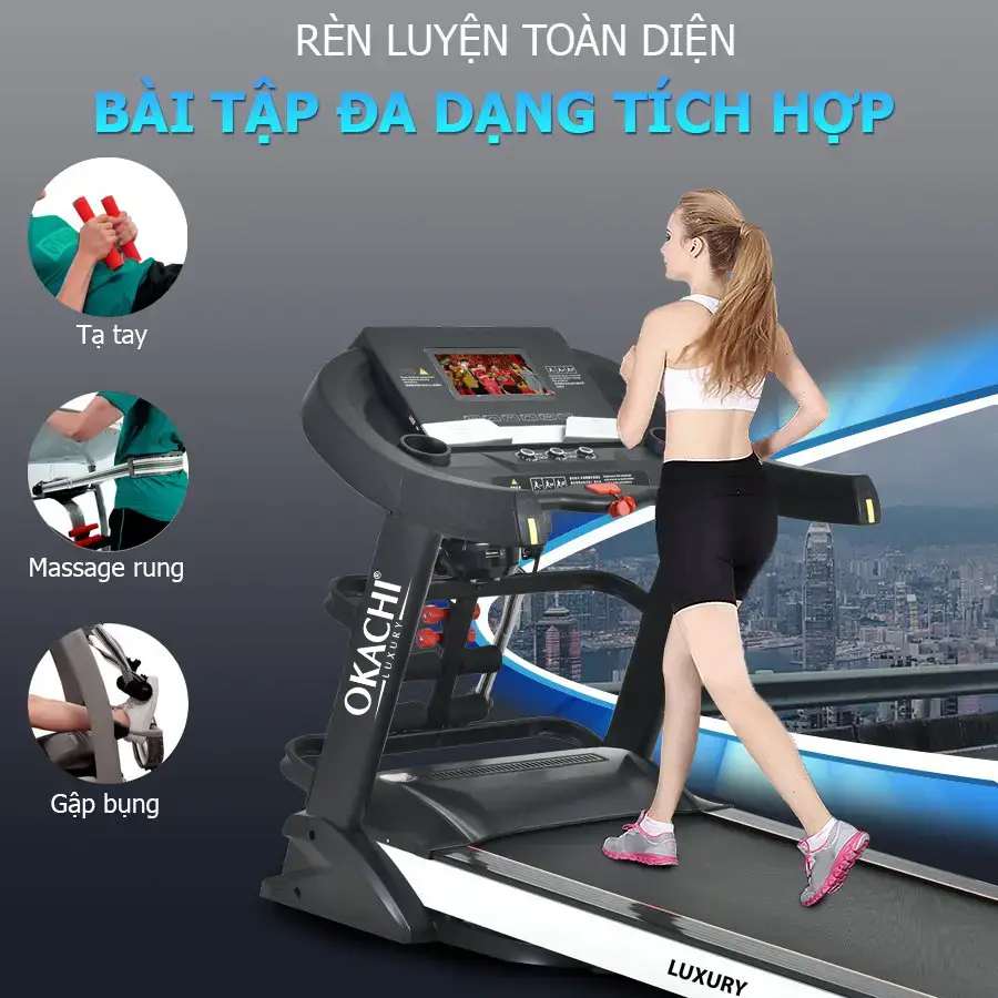 máy chạy bộ thể dục OKACHI LUXURY JP-999A