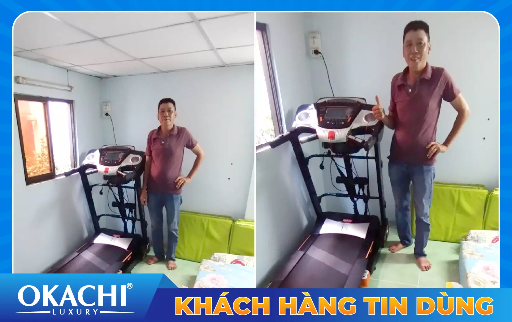 Máy tập chạy bộ đa năng  OKACHI SPORT JP-300A PRO