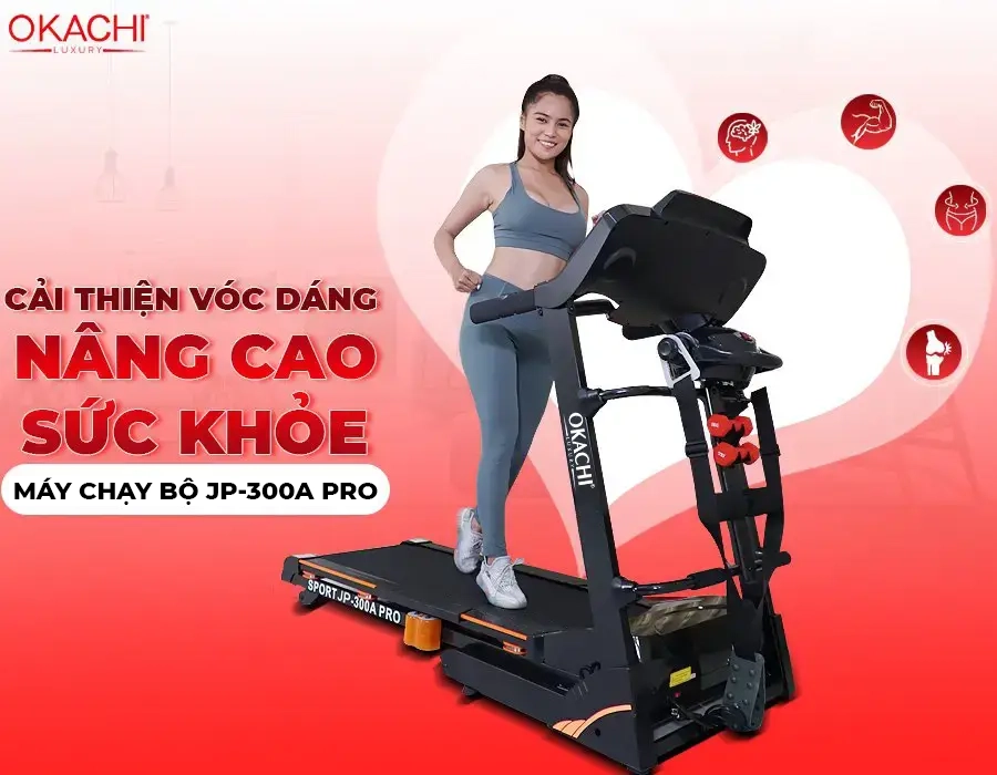 Máy chạy bộ đa năng OKACHI SPORT JP-300A PRO