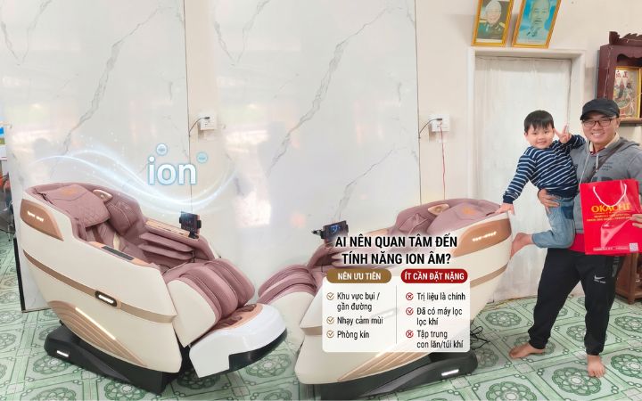 Ai nên quan tâm đến tính năng ion âm của ghế massage