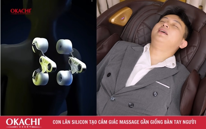 con lăn massage silicon tạo cảm giác massage như tay người