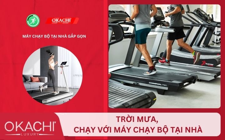 chay bo voi may chay bo tai nha khi troi mua