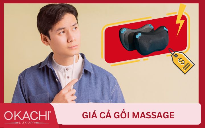 Giá cả gối massage dao động từ vài trăm ngàn đến vài triệu đồng