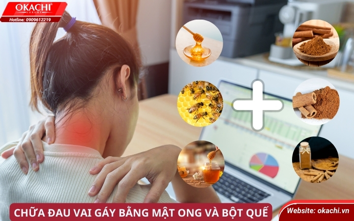 Chữa đau vai gáy bằng mật ong và bột quế
