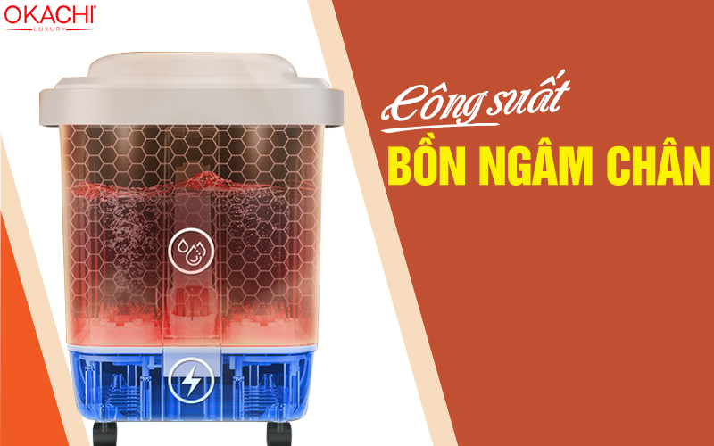 Công suất bồn ngâm chân phù hợp