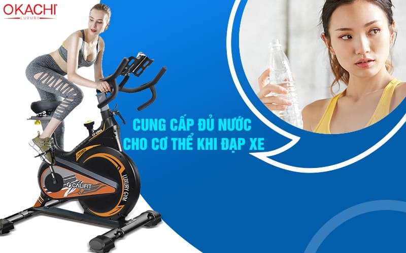 Cung cấp đủ nước cho cơ thể khi đạp xe