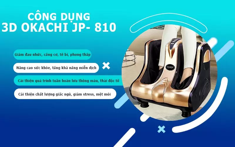 Máy massage Okachi đa năng giúp cải thiện sức khoẻ 