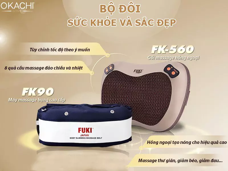Những mẫu máy massage phổ biến tại Okachi