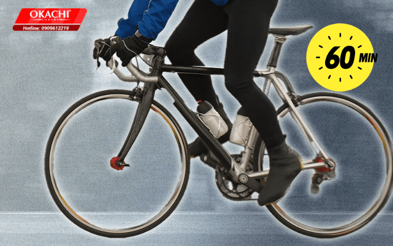 Đạp xe trong thời gian từ 30 phút đến tối đa 60 phút