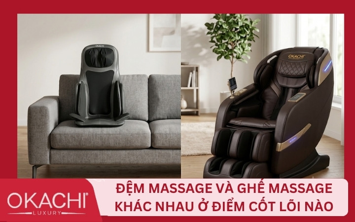 Đệm massage và ghế massage khác nhau ở điểm cốt lõi nào