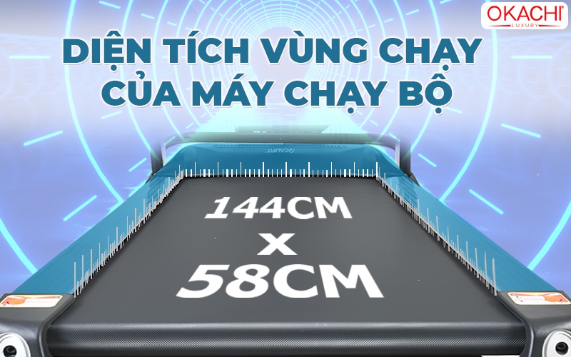 Diện tích vùng chạy của máy chạy bộ