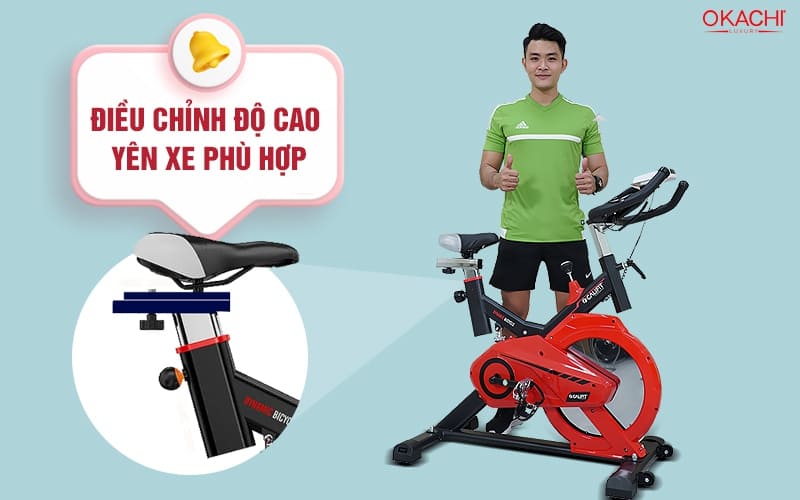 Điều chỉnh độ cao yên xe phù hợp với tư thế