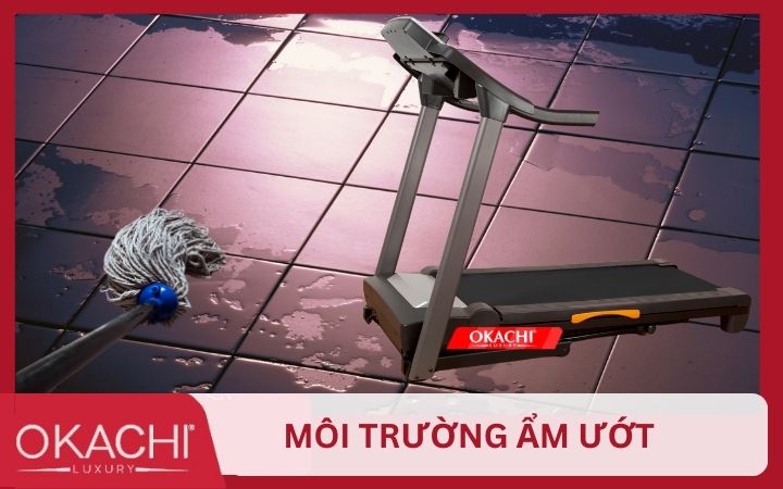 Đặt máy chạy bộ ở nơi có độ ẩm cao gần nguồn nước dễ gây nhiễm điện