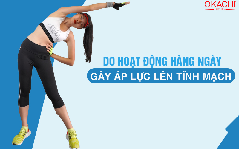 Do hoạt động hàng ngày gây áp lực lên tĩnh mạch