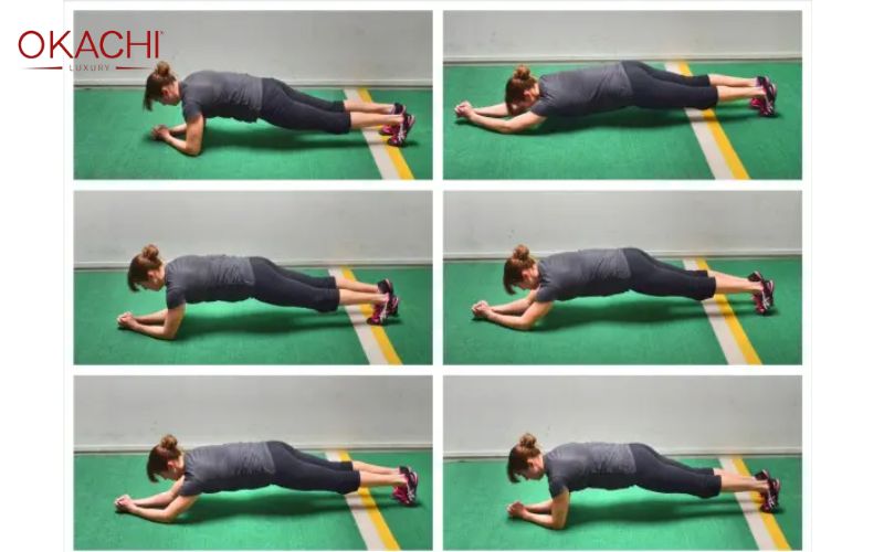 Bài tập body saw plank