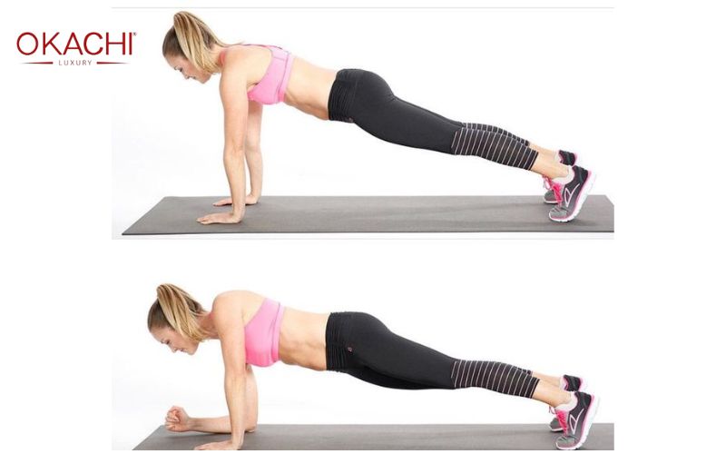 Bài tập plank bụng up down