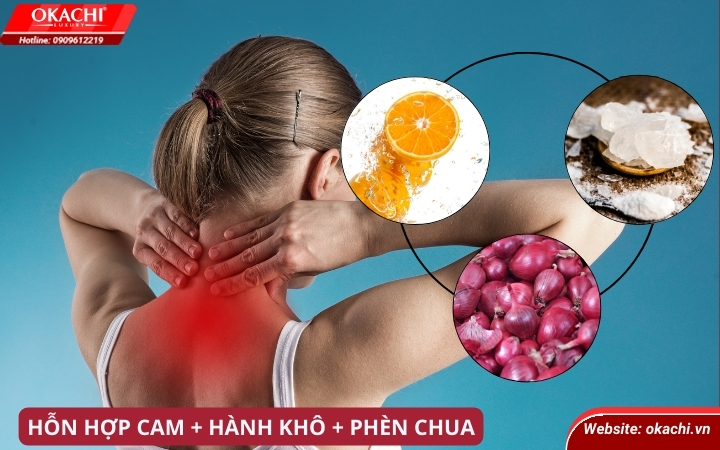 Dùng hỗn hợp cam, hành khô và phèn chua