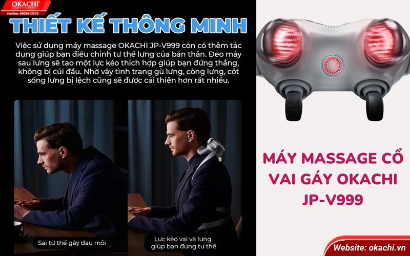dùng máy massage cổ vai gáy