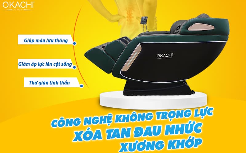 Công nghệ không trọng lực trong ghế massage