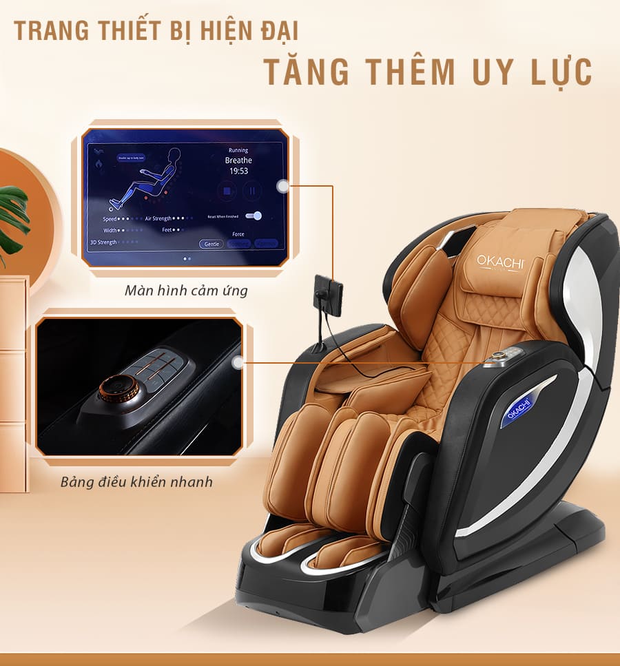 Ghế massage trang bị công nghệ hiện đại