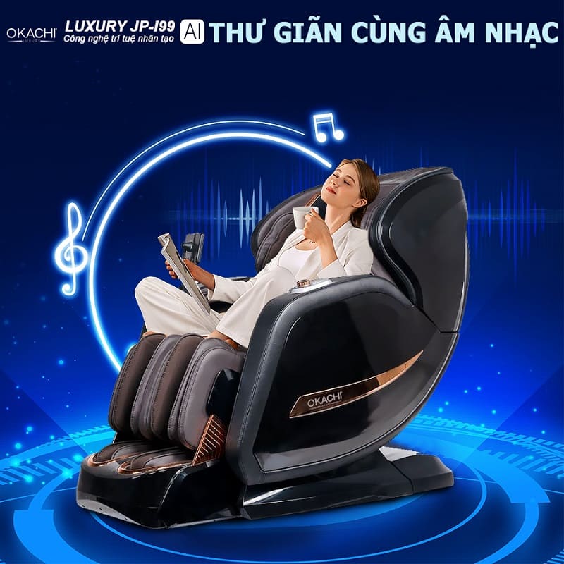 Sử dụng ghế massage cho bà bầu kềm thư giãn bằng âm nhạc